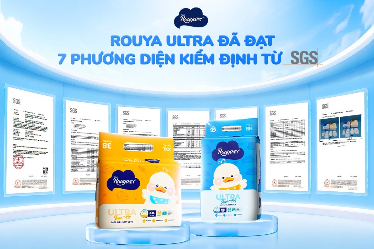 Tã bỉm Rouya Ultra chính thức vượt qua 07 phương diện kiểm định hóa học từ SGS