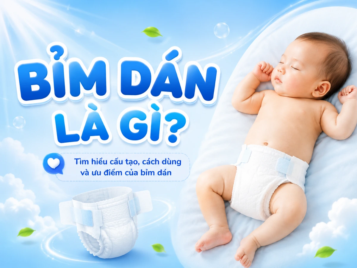 Bỉm dán là gì và cách thiết kế bỉm dán cho trẻ sơ sinh